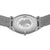 Herrenarmbanduhr Rückseite: Edelstahlboden mit Gravur, graues Stoffband beidseitig