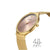 Bering Damenuhr im Detail: roségoldenes Gehäuse, 4,8 mm, Milanaise-Armband