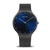 Bering Damenuhr mit blauem Zifferblatt und silbernem Milanaise-Armband