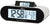 Digital radiostyrd väckarklocka med stor display; visar tid, datum, temperatur och fuktighet.