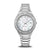 Bering Classic Damenuhr mit hellem silberfarbenem Zifferblatt, silberfarbenem Edelstahlband