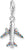 Flygplansberlock i 925 sterlingsilver med färgglada stenar i 3D-look