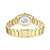 Damenuhr Bering Solar, goldfarbenes Metallarmband mit geschlossenem Gehäuseboden