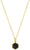 Halsband med fyrkantigt hänge från s.Oliver Jewelry, guldfärgat halsband med mörk sten