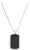 Halsband med dog tag-hänge (s.Oliver Jewelry), svart platta, silverfärgad kedja