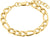 Guldfärgat figaroarmband med länkar och karbinhake, s.Oliver Jewelry.