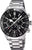 Festina herrur med svart urtavla, kronografdesign och metallarmband