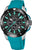 Festina herrklocka, sportkronograf, svart urtavla, turkost silikonarmband