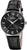 Festina herrklocka med svart urtavla och svart läderarmband, rund boett