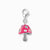 Thomas Sabo Charm-hänge: rosa svamp i 925 sterlingsilver med emalj, karbinhake
