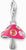Thomas Sabo berlock rosa svamp med orange sten och emalj, 925 sterlingsilver