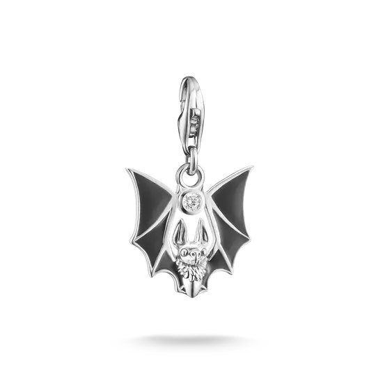 Berlock i sterling silver formad som en fladdermus med zirkoniastenar