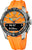 Festina Connected herrklocka med orange silikonarmband, svart urtavla och titanboett