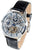 Carl von Zeyten Herrenautomatik-Uhr: schwarzes Lederarmband, silbernes Gehäuse, Skelettzifferblatt