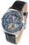 Carl von Zeyten Herrenuhr mit blauem Zifferblatt und schwarzem Lederarmband