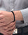 Tommy Hilfiger armband i rostfritt stål, svart länklänk för handleden