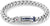 Armband i rostfritt stål med pansarlänkar och rektangulärt spänne med Hilfiger-logotyp