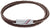 Flätat Tommy Hilfiger läderarmband i mörkbrunt med silverfärgad plakett