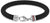 Flätat silikonarmband, svart armband med metallspänne och Tommy Hilfiger-logotyp