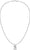 Halsband i venetiansk stil med silverfärgad Dog Tag-berlock, rektangulär med motiv