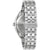 Bulova Herrenarmbanduhr mit silbernem Edelstahlband, seitliche Gehäuseansicht.