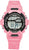 Scout flick-digitalur med rosa armband, rund urtavla och datumvisning