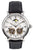 Herrenuhr Carl von Zeyten Murg mit schwarzem Lederband, silbernem Gehäuse und Mondphase