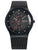 Bering Herren-Armbanduhr, schwarz mit Zifferblatt, roten Zeigern, Keramiklünette und Geflechtband