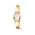 Damenuhr Boccia mit goldfarbenem Titanarmband und perlmuttfarbenem Zifferblatt