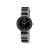 Boccia Damenarmbanduhr mit schwarzem Zifferblatt, Keramikgehäuse und Metallband