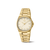 Boccia Damenarmbanduhr, goldfarbenes Titanband, cremefarbenes Zifferblatt, Datum bei 8