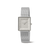 Boccia Damenarmbanduhr mit quadratischem Zifferblatt und silbernem Metallband