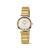 Damenarmbanduhr von Boccia mit goldfarbenem Metallband und weißem Zifferblatt