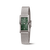 Boccia Damenarmbanduhr mit silbernem Mesh-Armband und grünem Zifferblatt, rechteckiges Gehäuse