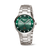 Herrenarmbanduhr Boccia mit Solarwerk, grünem Zifferblatt und Edelstahlarmband