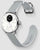 Withings hybrid smartwatch med grått silikonarmband, rund boett och temperaturvisning