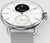 Withings hybrid smartwatch med vit urtavla, svart temp-visning och grått armband