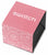 Swatch klocklåda med rosa lock och vit Swatch-logotyp