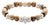 Armband med naturfärgade pärlor och silverfärgat vikbart lås