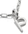 Thomas Sabo berlock i silver: Bokstaven P med en länklänk