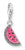 Thomas Sabo Charm-hänge Vattenmelon: rosa skiva i silverinfattning