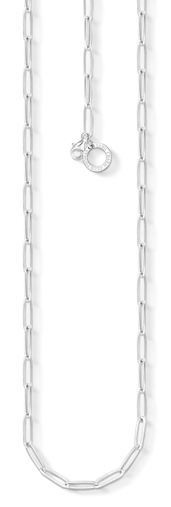 Thomas Sabo berlockhalsband med silverfärgat länkhalsband och runt hänge