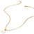 Förgyllt paperclip-halsband med berlockplatta, ca 70 cm