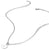 Berlockkedja med paperclip-länkar och runt hänge, silverfärgad