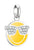 Silversmycke med solglasögonformad smiley, gul emalj och gnistrande zirkoner