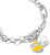 Thomas Sabo SMILEYWORLD® Connect Charm-hängeberlock i silver på pansarlänkarmband, glad gul smiley