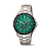 Boccia Chronograph-Armbanduhr: grünes Zifferblatt, Tachymeter-Lünette, Edelstahlband