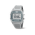 Digitale Herrenuhr mit Chronograph, Titangehäuse, helles Textilarmband