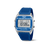 Digitale Herrenuhr mit Chronograph, Titangehäuse, blaues Textilarmband