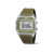 Digitale Herrenuhr mit Chronograph, Titangehäuse, graues Textilarmband